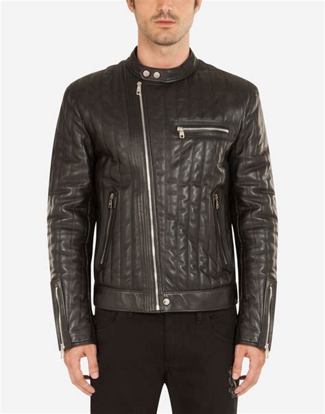 dolce gabbana quilted leather jacket